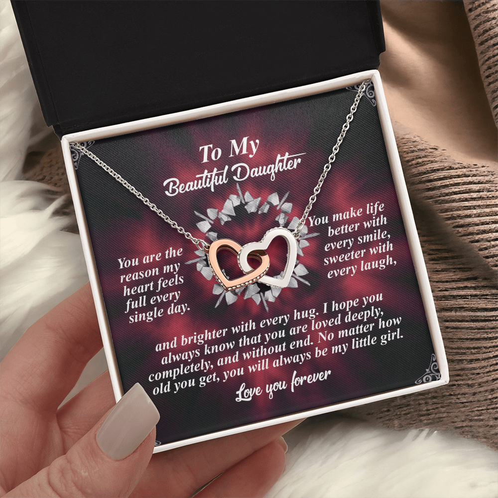 To My Beautiful Daughter Necklace, Necklace For Daughter From Dad, Gifts From Mom To Daughter, Necklace For Daughter From Mom