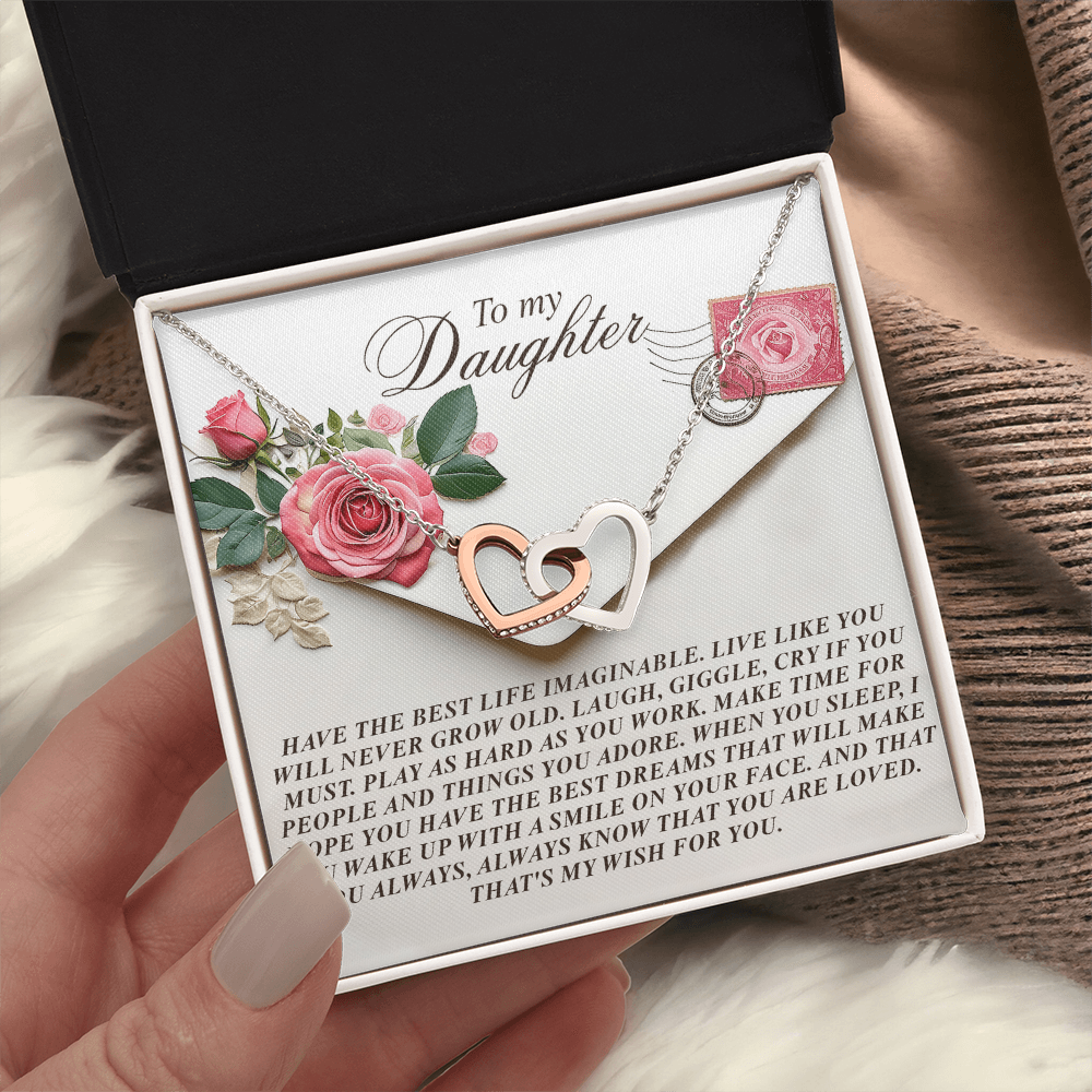 To My Daughter Necklace, Daughter Necklace From Daddy, Birthday Gifts For Daughter Adult, Daughter Necklace From Daddy