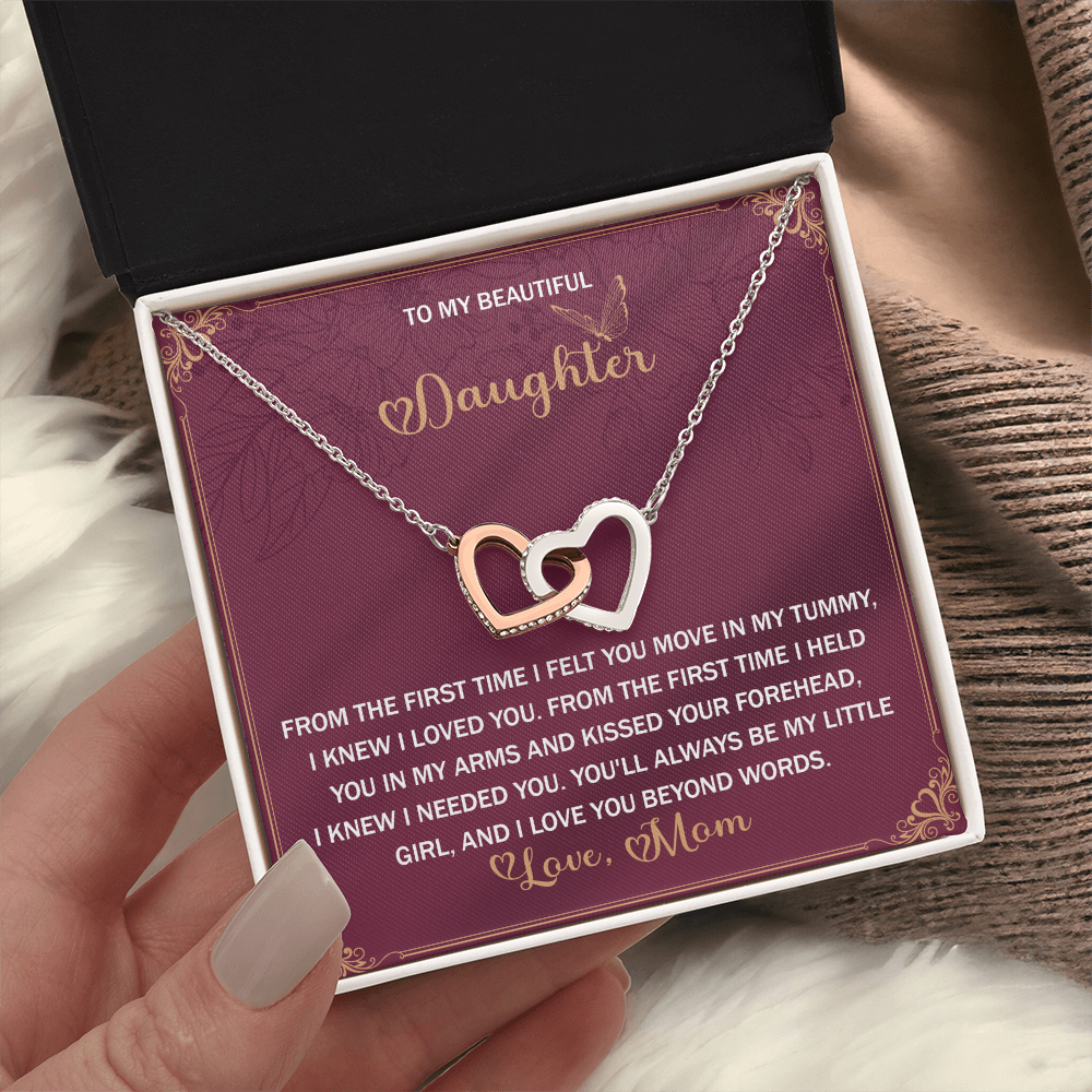 To My Beautiful Daughter Necklace, Daughter Necklace From Dad, Christmas Gift For Adult Daughter, Daughter Necklaces From Mom