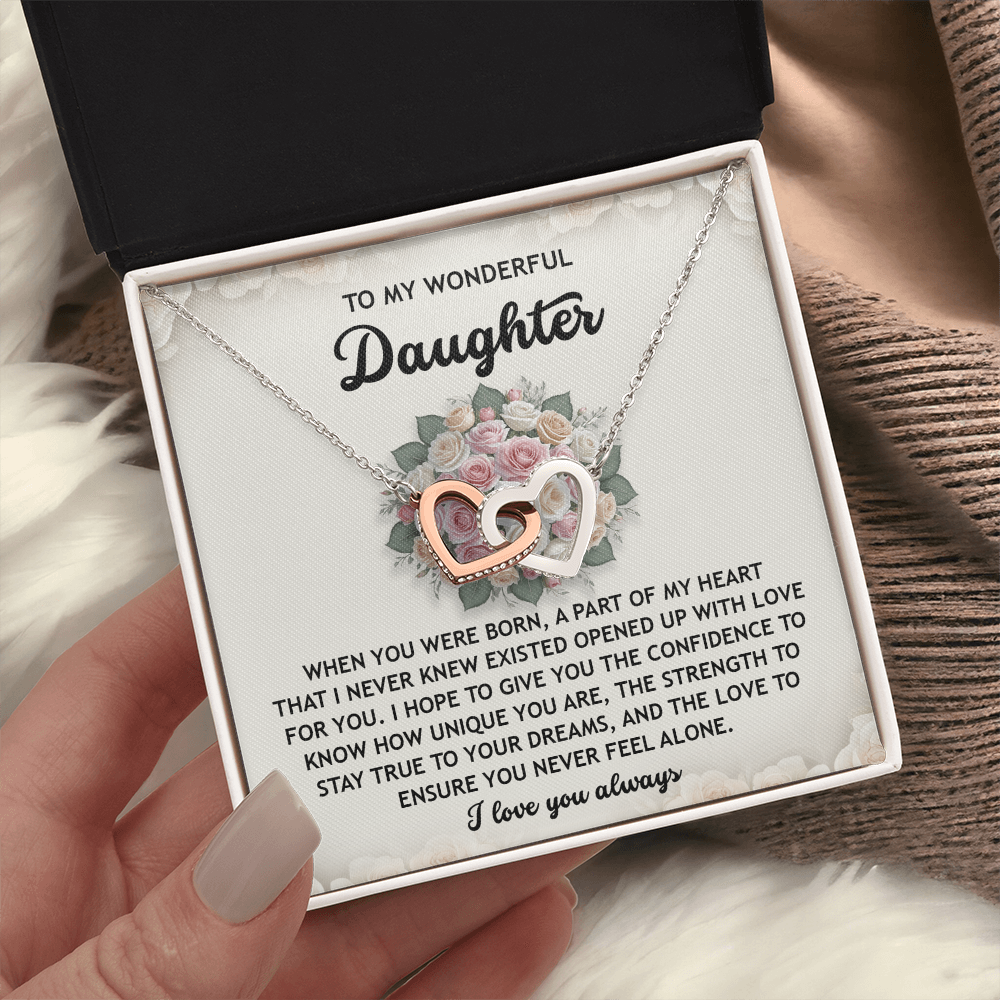 To My Wonderful Daughter Necklace, To My Daughter From Mom, Valentines Day Gifts For Daughter, Gifts For My Daughter