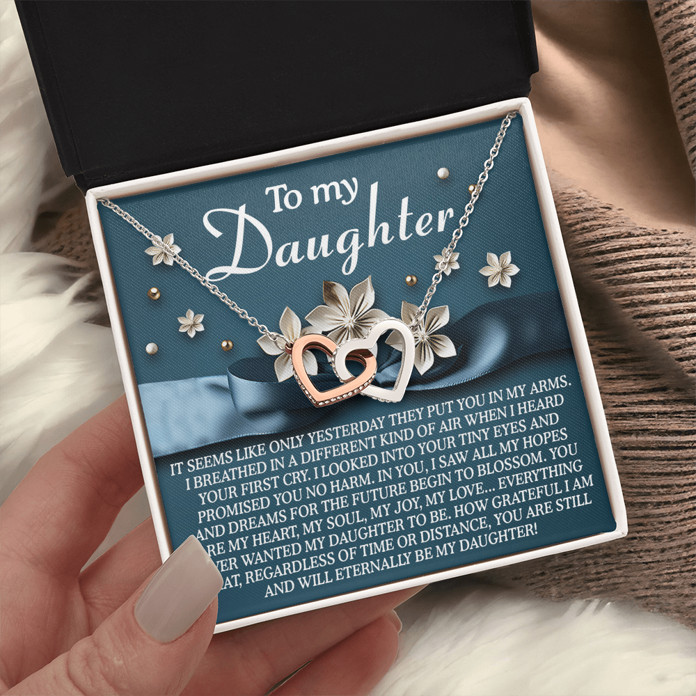 To My Daughter Necklace, Mommy And Daughter Necklace, Necklaces From Dad To Daughter, Father Daughter Gifts Necklace