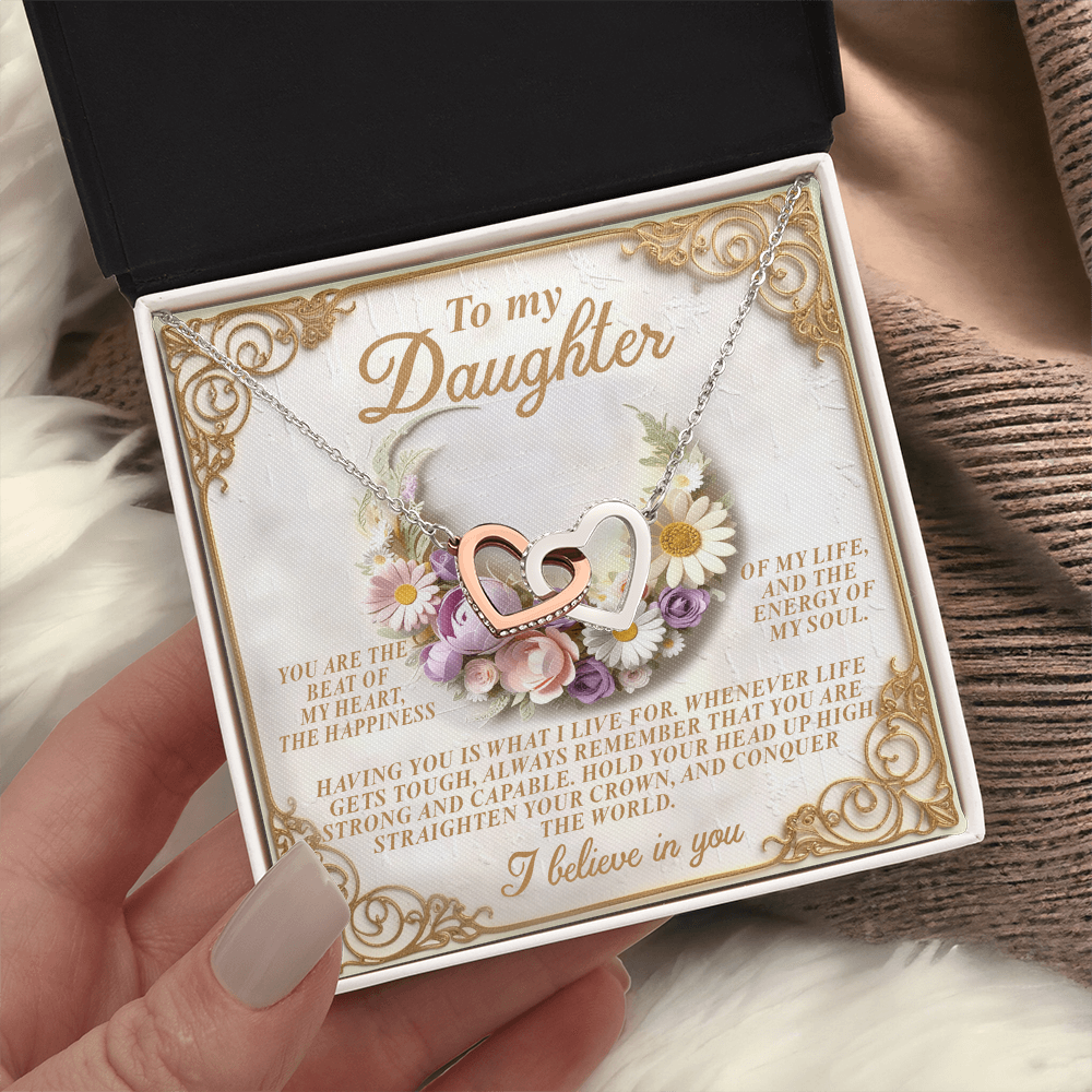 To My Daughter Necklace , Necklaces For Daughter From Dad, Mom To Daughter Gifts Unique Gifts, To My Daughter From Dad