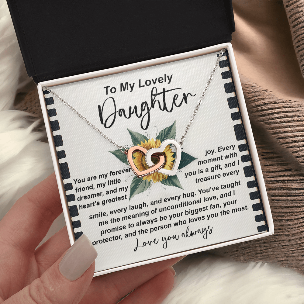 To My Lovely Daughter Necklace, Daughter Necklaces From Mom, Daughter Birthday Gifts From Mom, Daughter Necklace From Mom And Dad