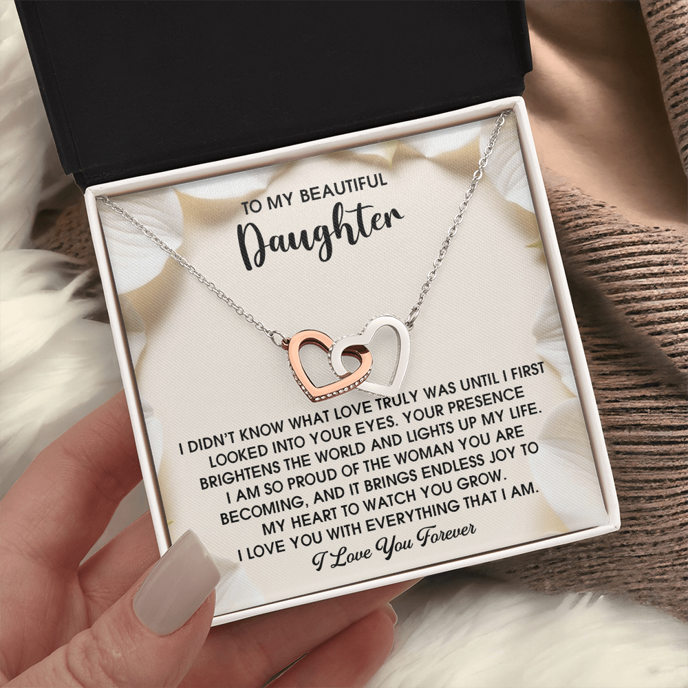 To My Beautiful Daughter Necklace, For My Daughter From Mom, Birthday Gift For Daughter Adult, Daughter Necklaces From Mom