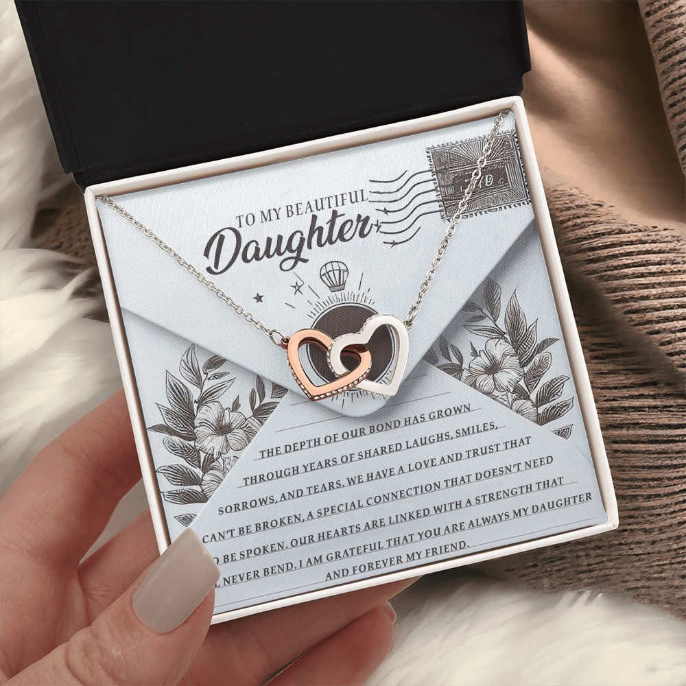 To My Beautiful Daughter Necklace, Daughter Necklace From Mom, Christmas Gift For Adult Daughter, Daughter Necklace From Mom