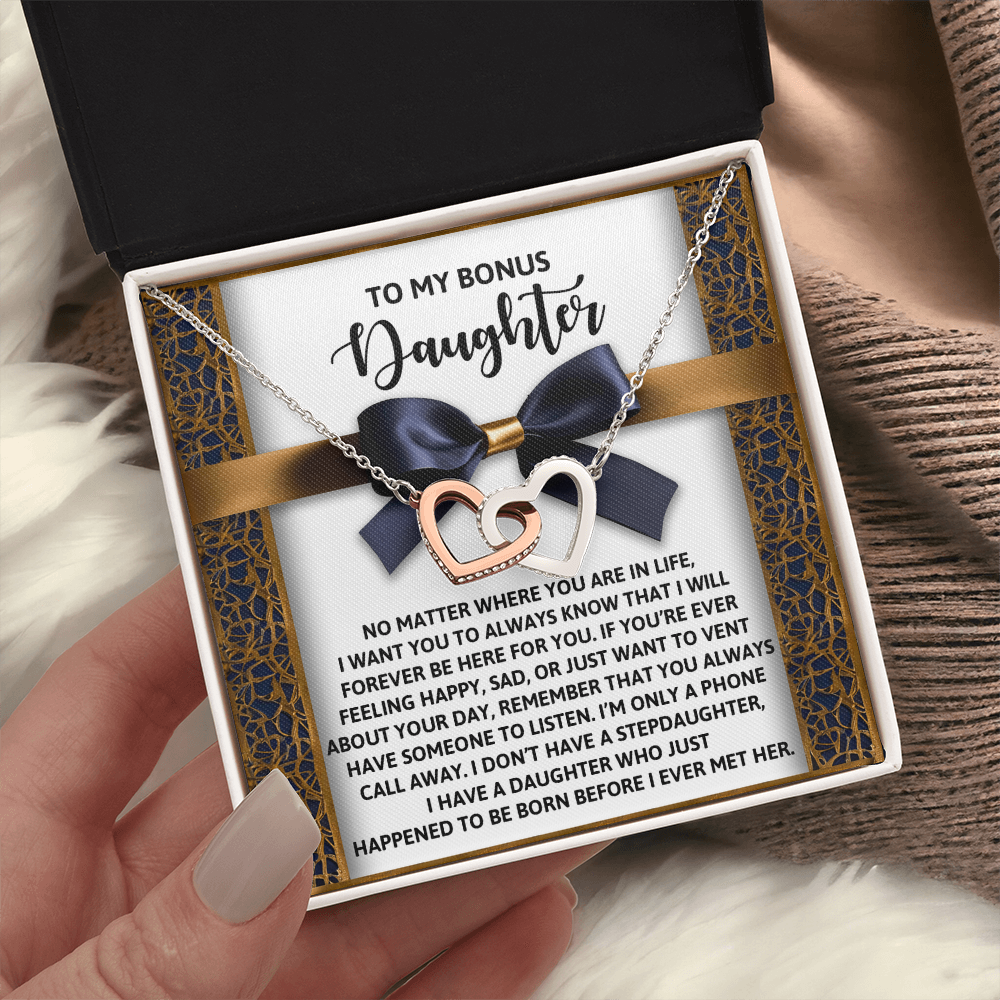 To My Bonus Daughter Necklace, Bonus Daughter Gifts Unique, Dad To Daughter Necklace, Christmas Gifts For Adult Daughter