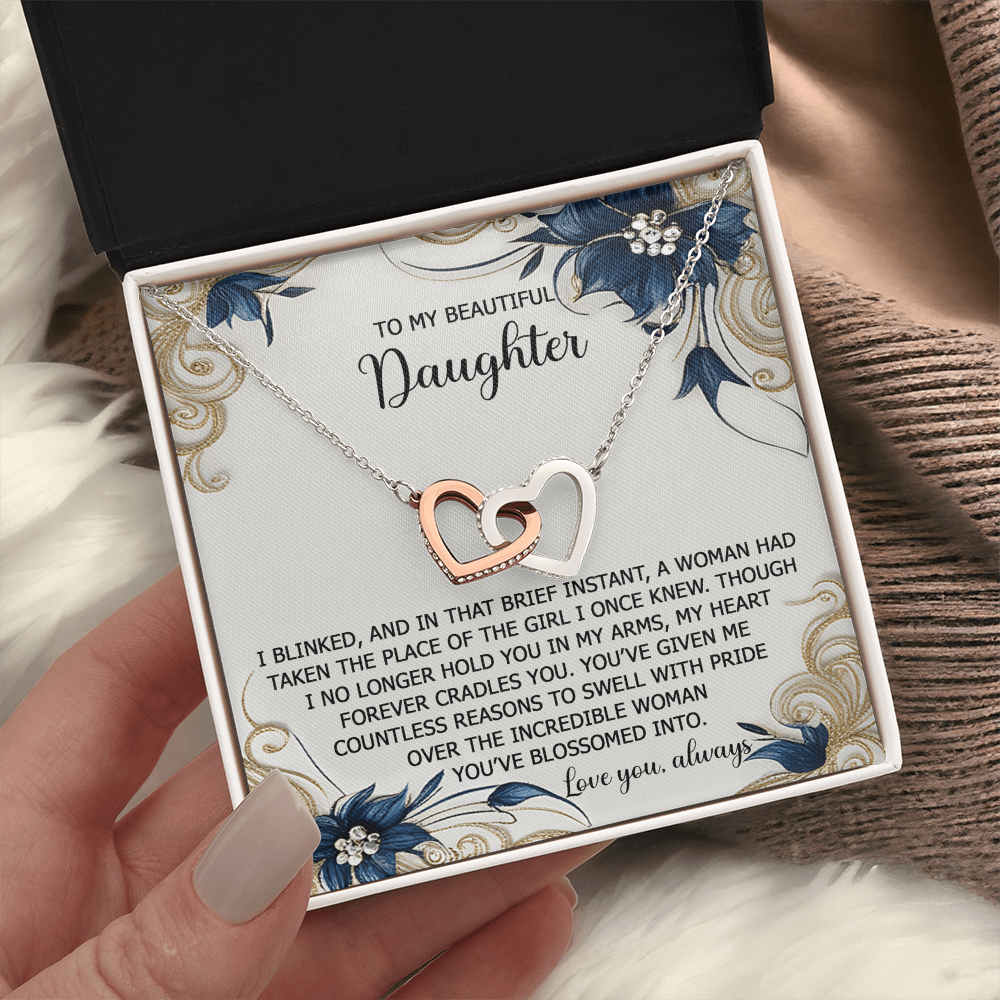 To My Beautiful Daughter Necklace, Necklace For Daughter From Mom, Gifts From Mom To Daughter, To My Daughter Necklace From Dad