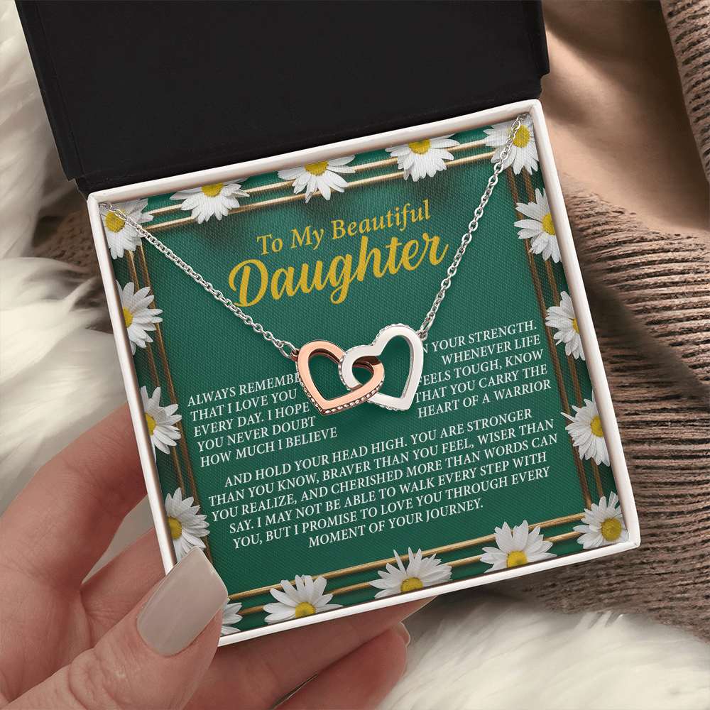 To My Beautiful Daughter Necklace, Daughter Necklace From Dad, Birthday Gifts For Adult Daughter, Daughter Jewelry From Mom