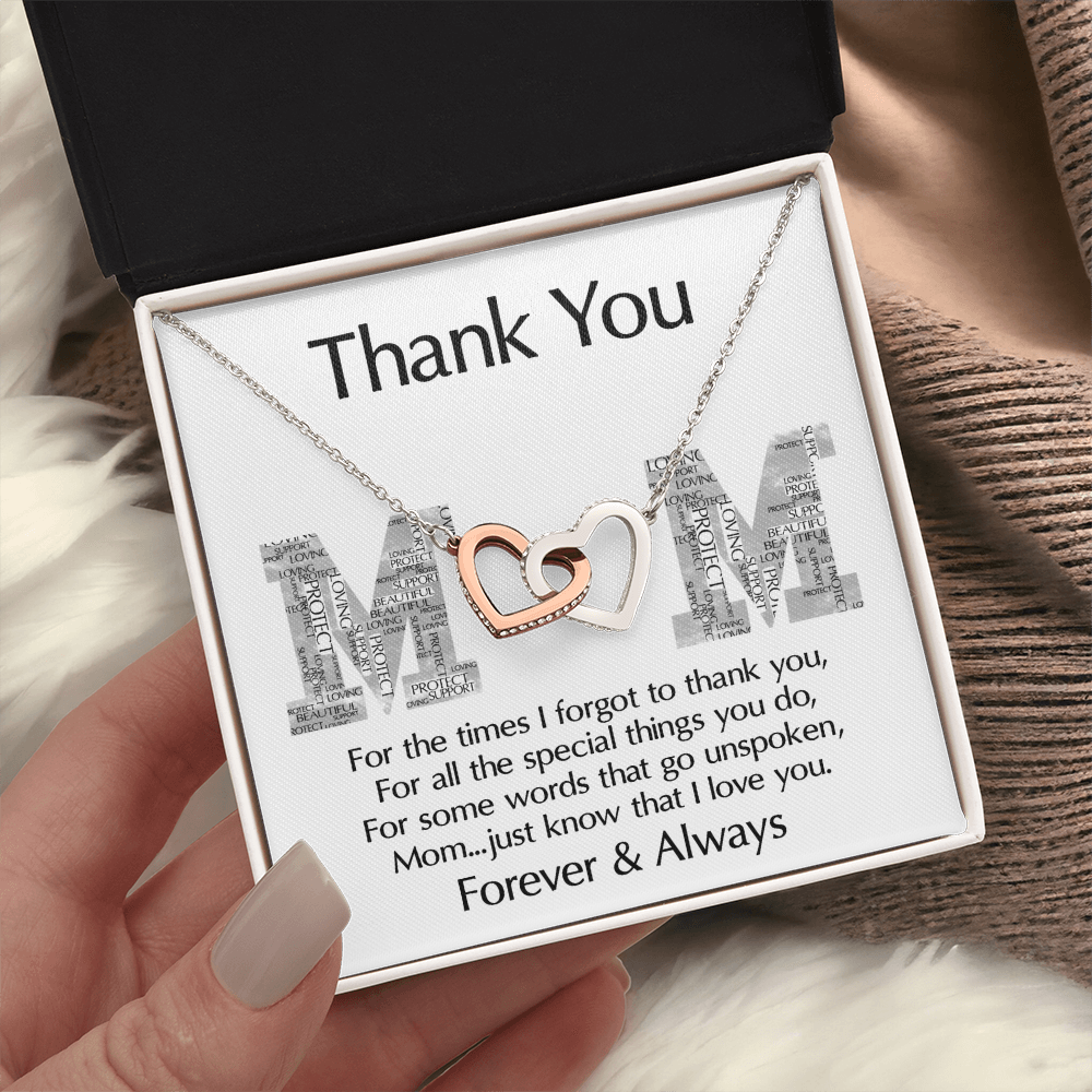 Thank You Mom Necklace, Mothers Day Gifts From Daughter, Mother S Day Gifts For Mom From Daughter, Gifts For Mom Wedding Day