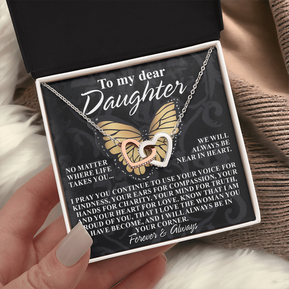 To My Dear Daughter Necklace, Necklace For Daughter From Mom, Graduation Gift For Daughter, Necklace For My Daughter