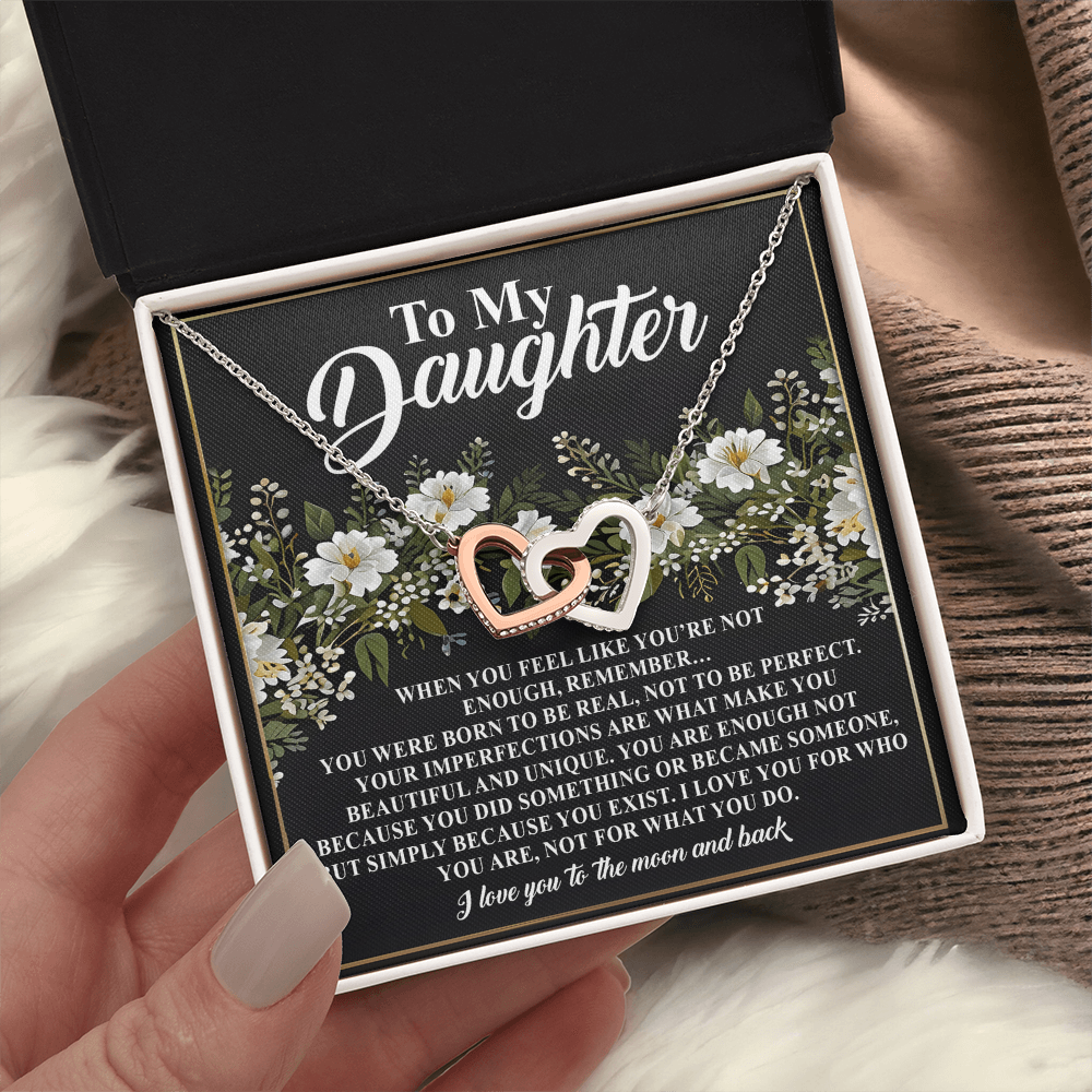 To My Daughter Necklace, Daughter Necklace From Mom And Dad, Dad To Daughter Necklace, Daughter Necklace From Mom And Dad