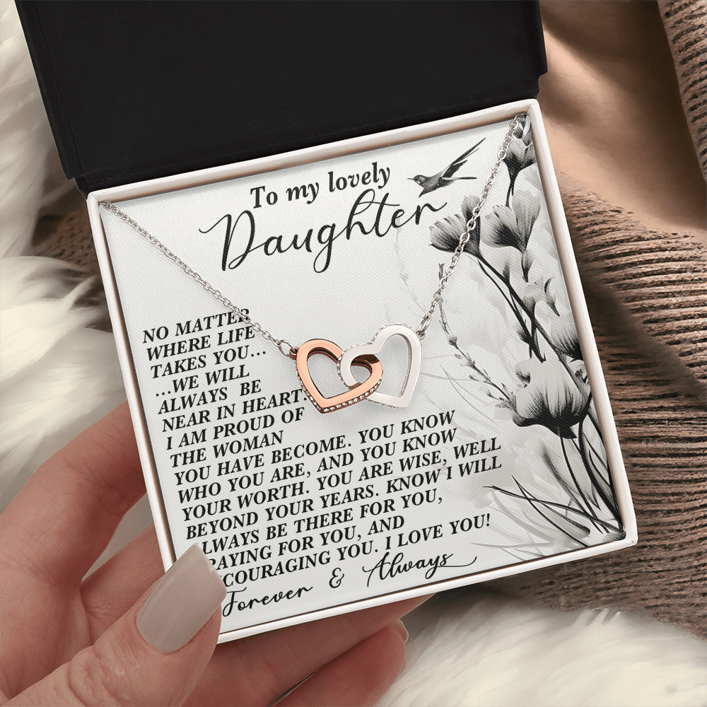To My Lovely Daughter Necklace, Necklace For My Daughter, Mom And Daughter Gifts, Necklaces For Daughter From Dad