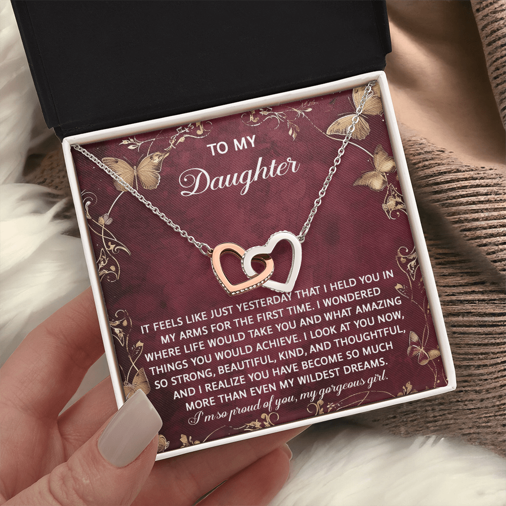 To My Daughter Necklace, Gifts For Adult Daughter From Mom, Mom And Daughter Necklace, My Daughter Gifts From Dad