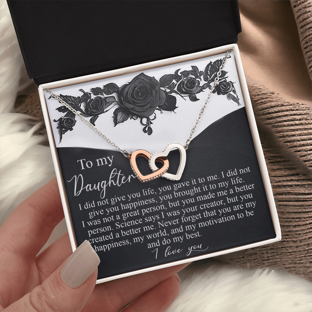 To My Daughter Necklace, Adult Daughter Valentine Gift, Valentines Gifts For My Daughter, Girls Necklace From Dad