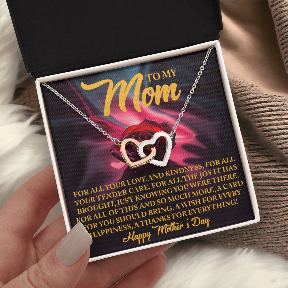 To My Mom Necklace, Necklace Mom From Daughter, Message Card Necklace Gift, Mothers Day Gifts For Mom In Spanish