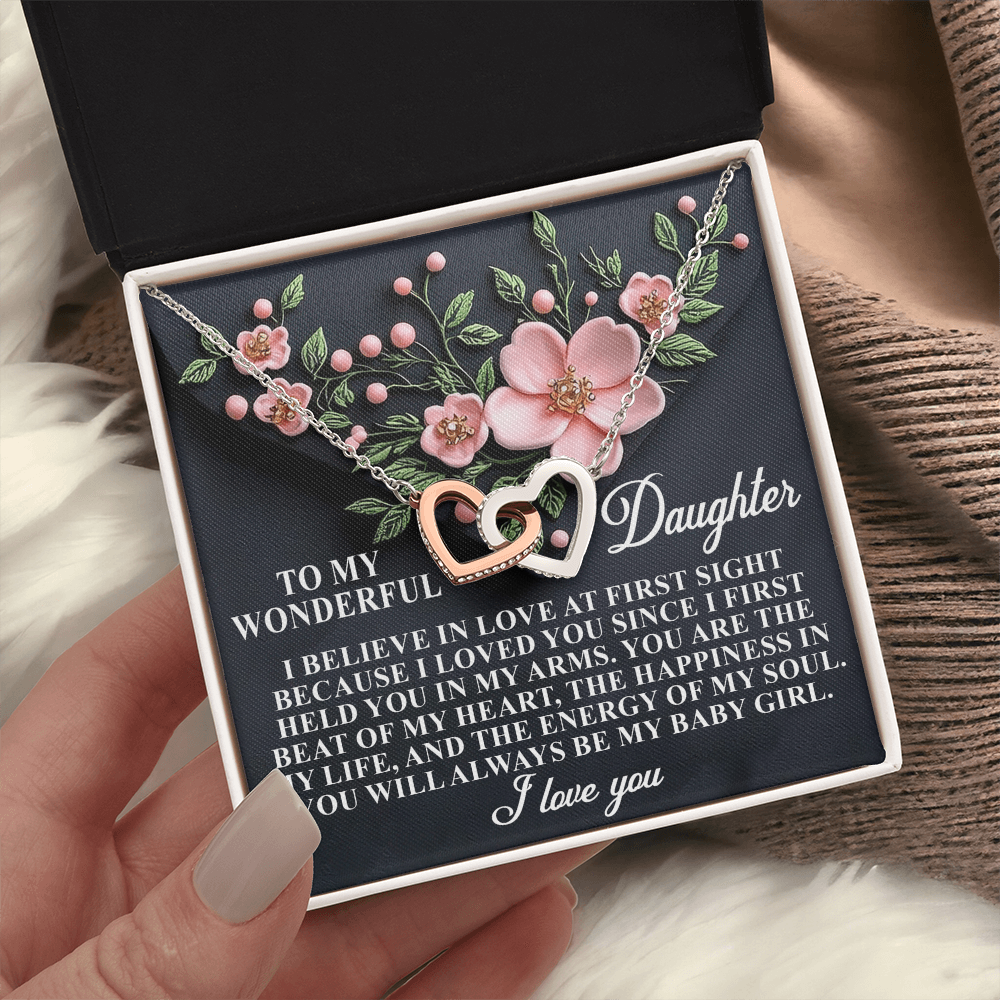 To My Wonderful Daughter Necklace, Beautiful Gift For Daughter From Dad Never Forget That I Love You Necklace, Necklace For My Daughter