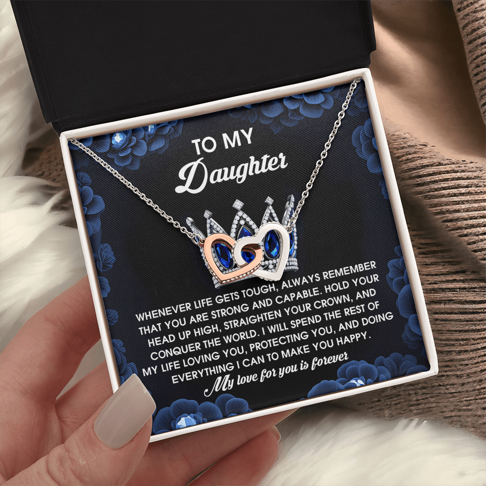 To My Daughter Necklace, Daughter Birthday Card From Mom, Gifts For Daughter From Mom, Necklace For Daughter From Dad