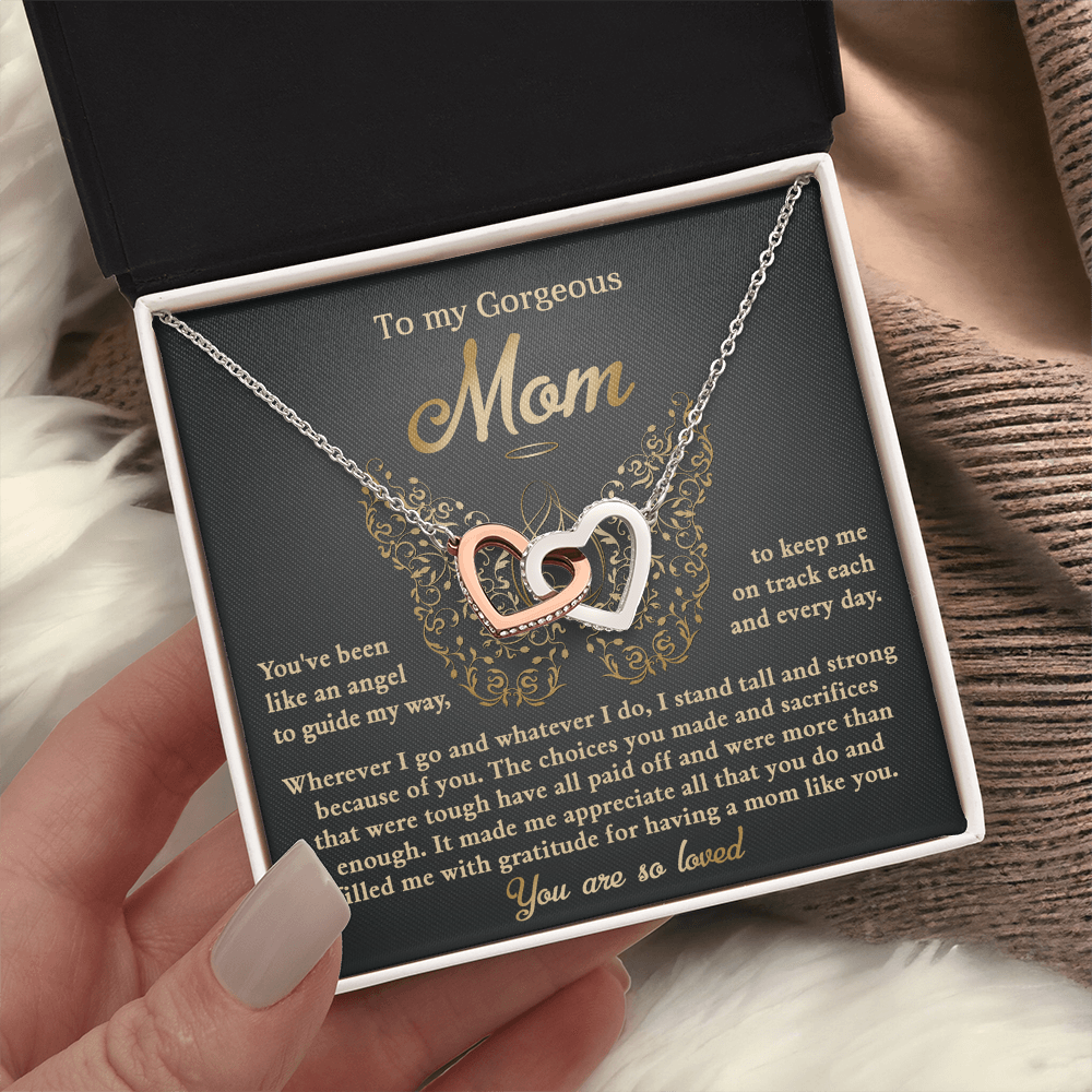 To My Gorgeous Mom Necklace, Xmas Gift For Mom From Son, Mothers Day Gifts For Mom Spanish, Jewelry Mom From Daughter