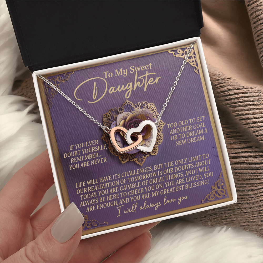 To My Sweet Daughter Necklace, To My Daughter From Dad, Mother And Daughter Jewelry, To My Daughter From Mom