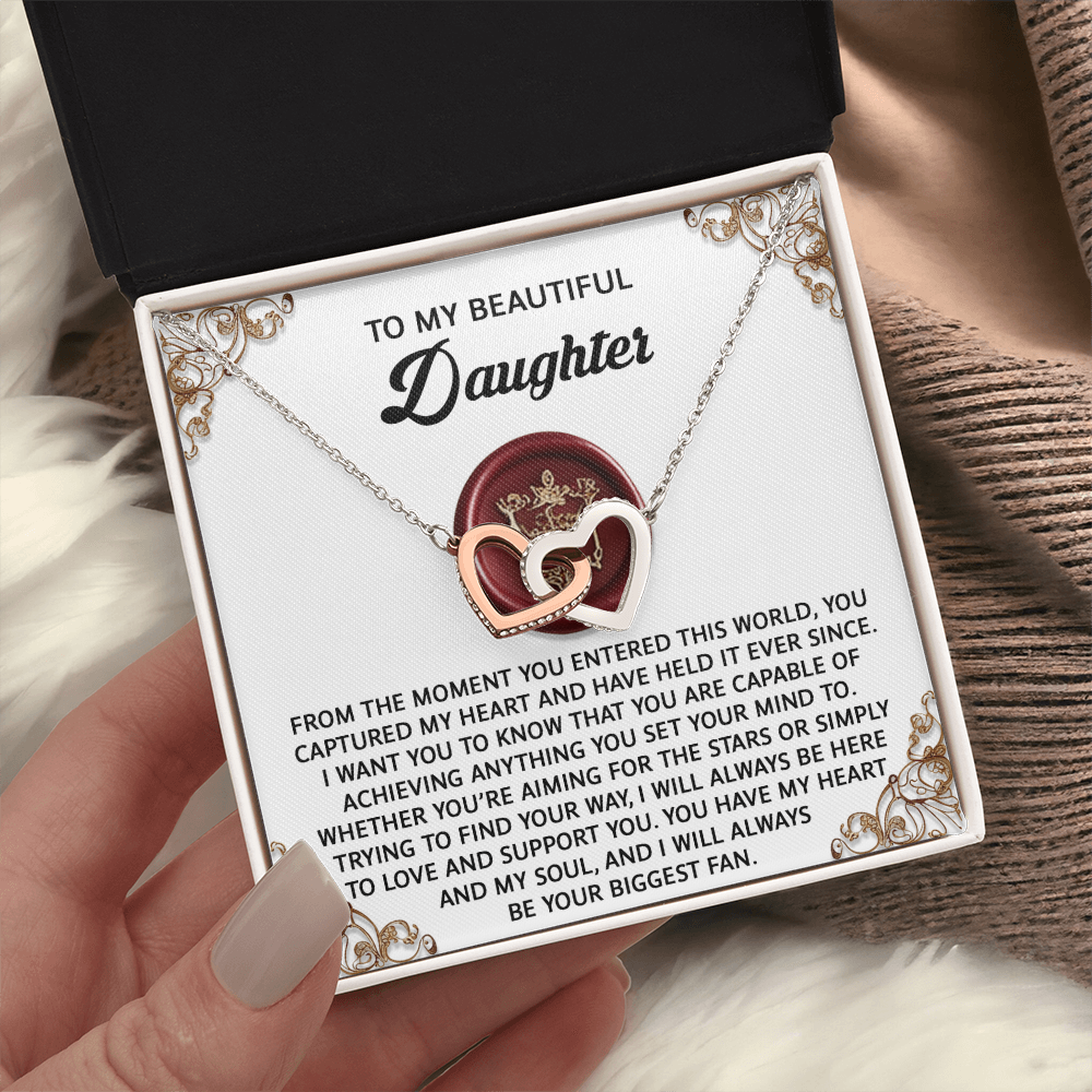 To My Beautiful Daughter Necklace, Necklace For My Daughter, Gifts For Daughter From Dad, Daughter Necklace From Mom