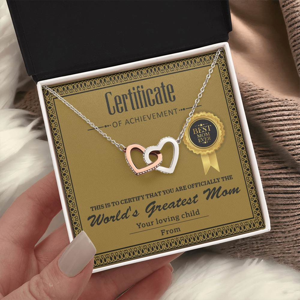 World's Greatest Mom Necklace, To My Mom Necklace From Your Loving Child, Christmas Gifts For Mom Spanish, Mom Gift Christma Jewelry