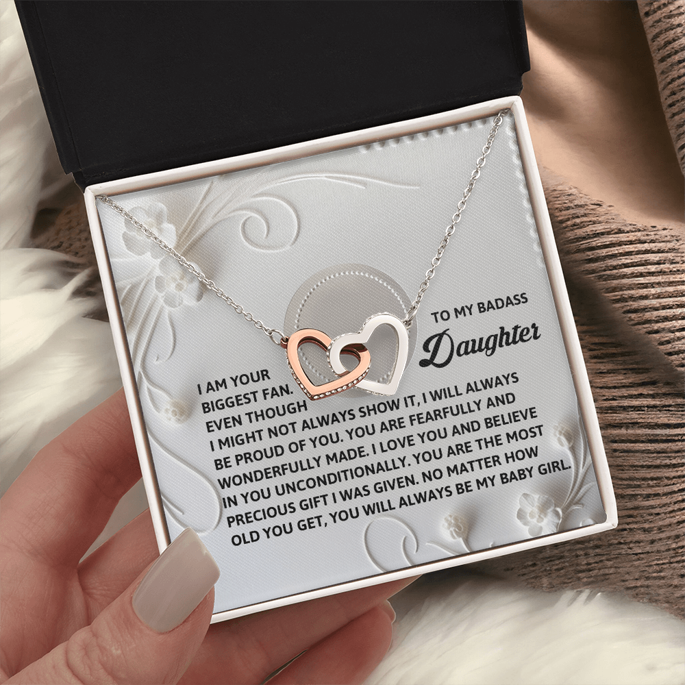 To My Badass Daughter Necklace, My Daughter Gifts From Mom, Gifts For Daughter Adult, Gifts For Daughter From Mom