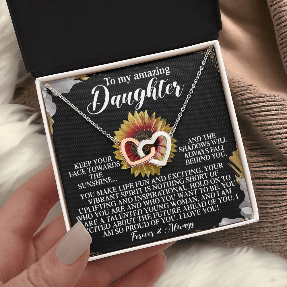 To My Amazing Daughter Necklace, Daughter Necklaces From Mom, Daughter Birthday Gifts From Mom, Daughter Necklace From Mom And Dad