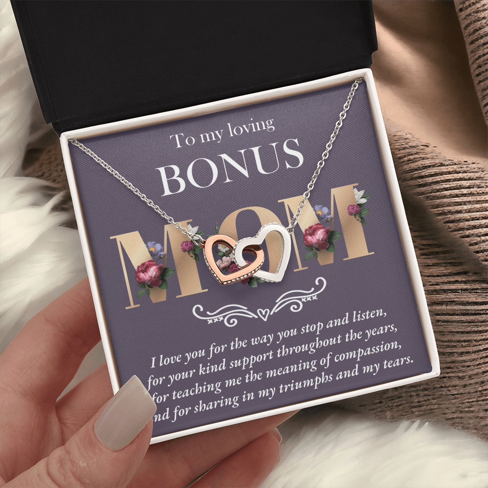 To My Loving Bonus Mom Necklace, Necklace For Mom And Daughters, To Mom From Son Necklace, Young Mom Gift Ideas