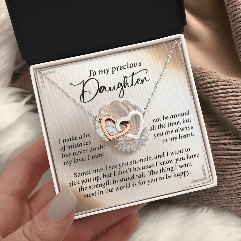 To My Precious Daughter Necklace, To My Daughter From Dad, Mother And Daughter Jewelry, To My Daughter From Mom