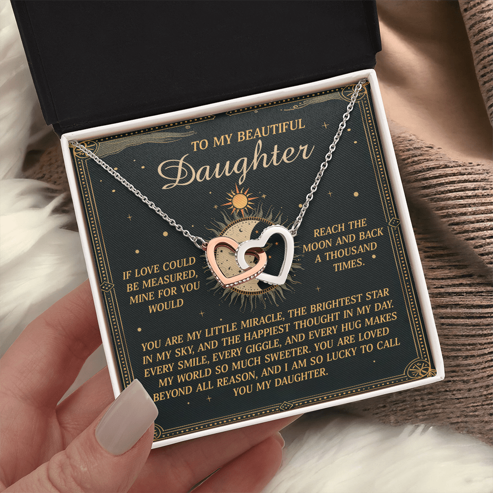 To My Beautiful Daughter Necklace, Bonus Daughter Gifts Unique, Birthday Gift For Adult Daughter, Christmas Gifts For Adult Daughter