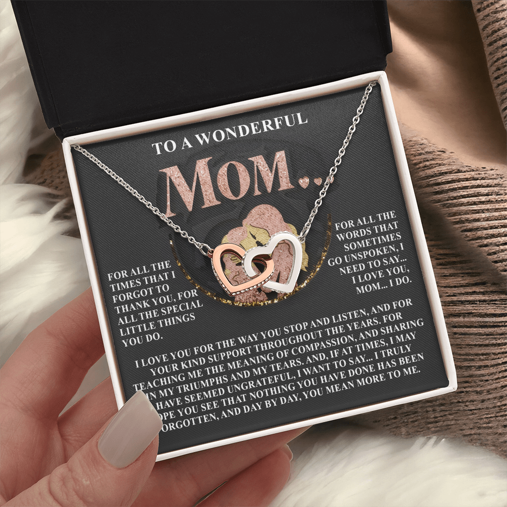 To A Wonderful Mom Necklace, Sentimental Gifts For Mom From Son, Mothers Day Jewelry Mom, Christmas Gifts For Mom In Spanish