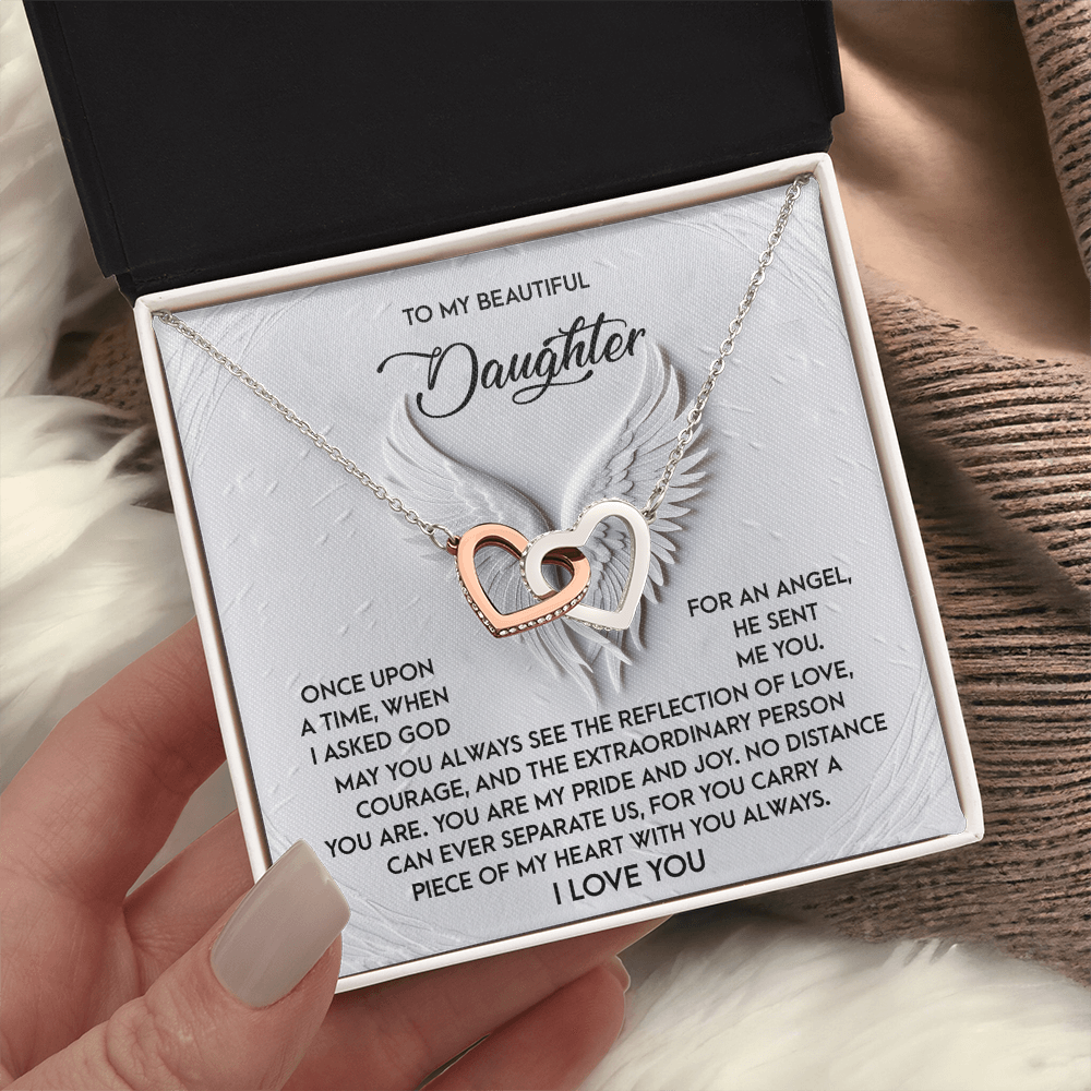 To My Beautiful Daughter Necklace, To My Daughter Necklace From Dad, Mother Daughter Gifts From Mom, To My Daughter Necklace From Mom