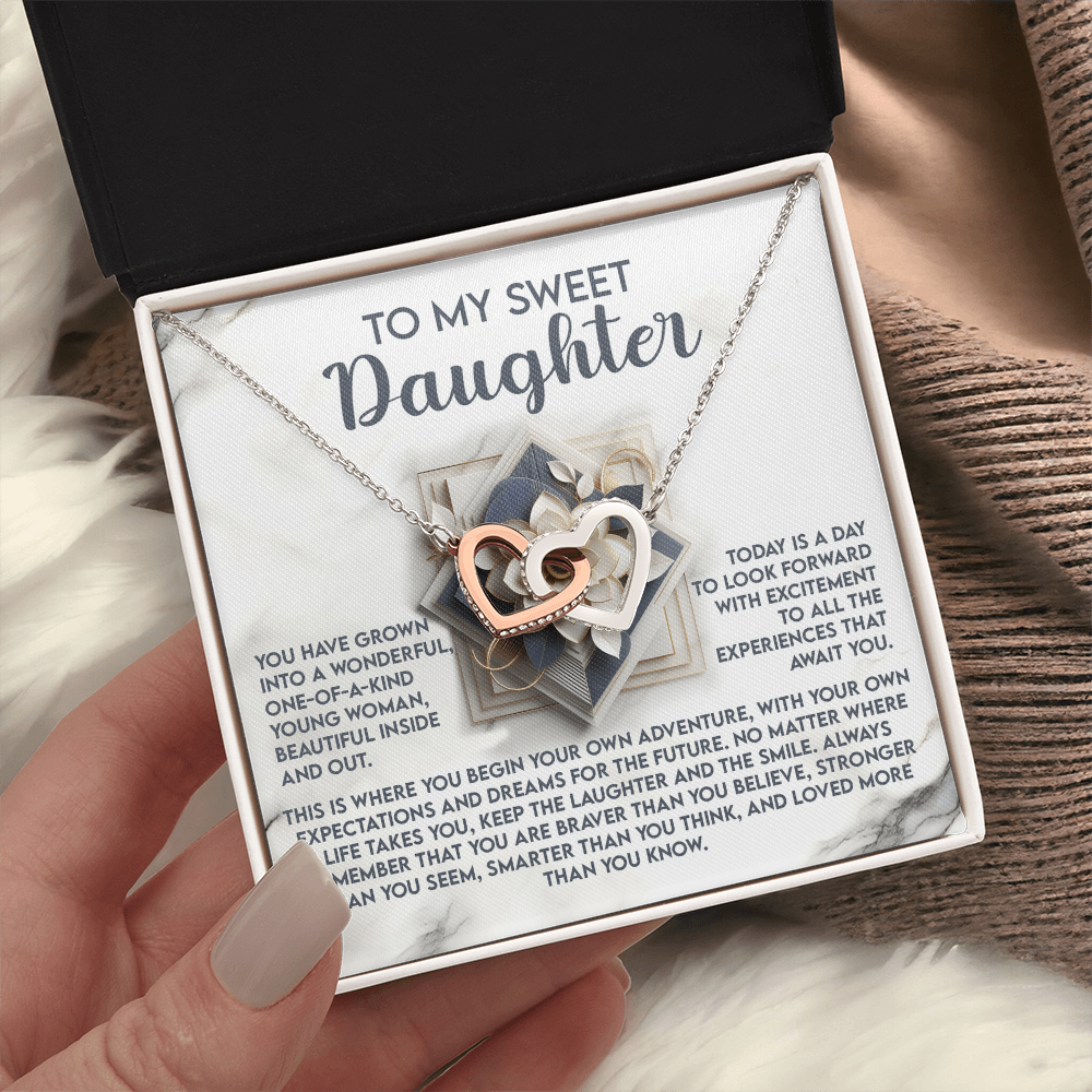 To My Sweet Daughter Necklace, Mother Daughter Necklace Gold, Gifts For Daughter From Dad, Matching Necklaces For Mom And Daughter