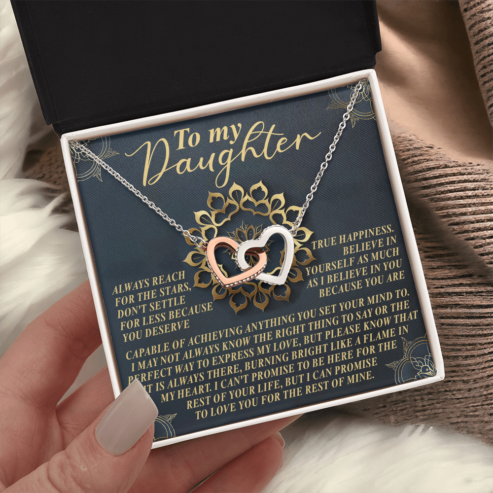 To My Daughter Necklace, Daddy To Daughter Necklace, Valentine For Daughter From Dad, Valentines From Dad To Daughter