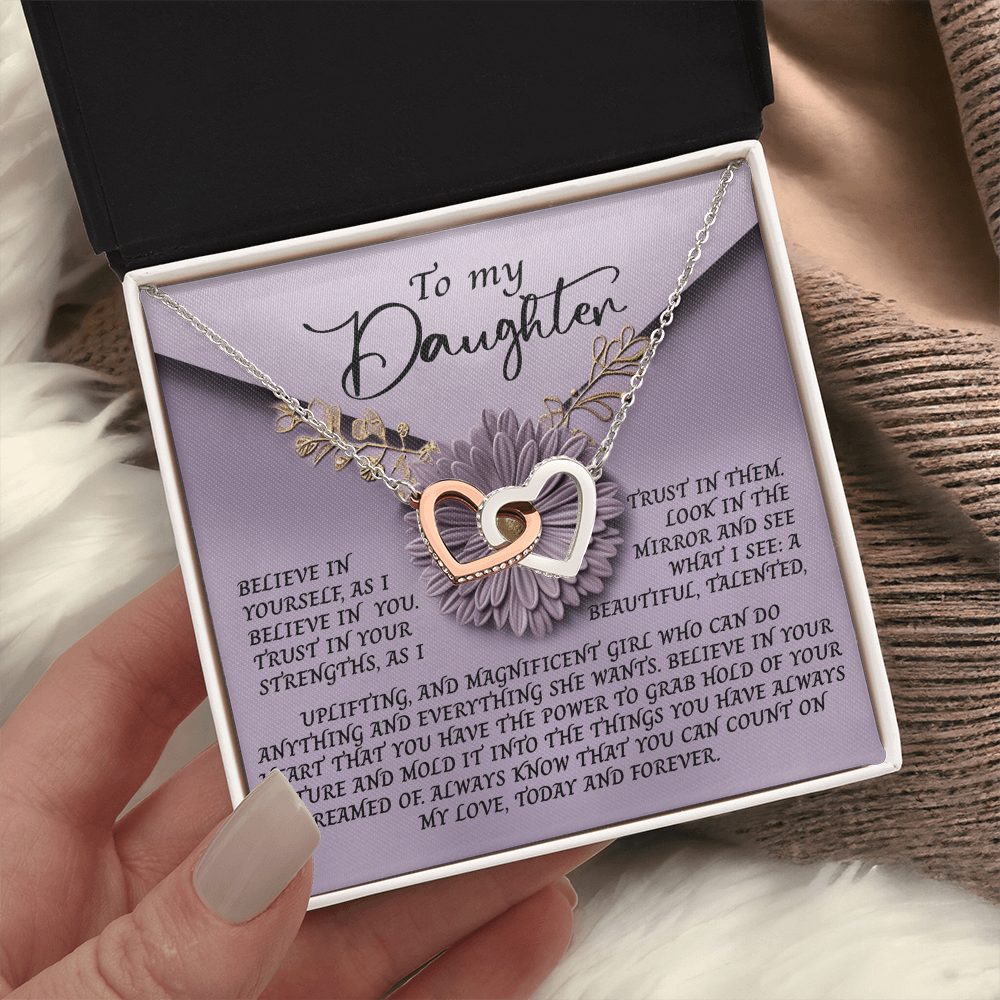 To My Daughter Necklace, Daughter Necklace From Mom And Dad, Dad To Daughter Necklace, Daughter Necklace From Mom And Dad