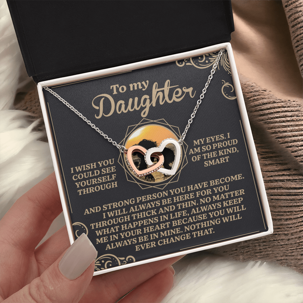 To My Daughter Necklace, My Daughter Gifts From Dad, Gifts For Daughter From Mom, Mom And Daughter Necklaces