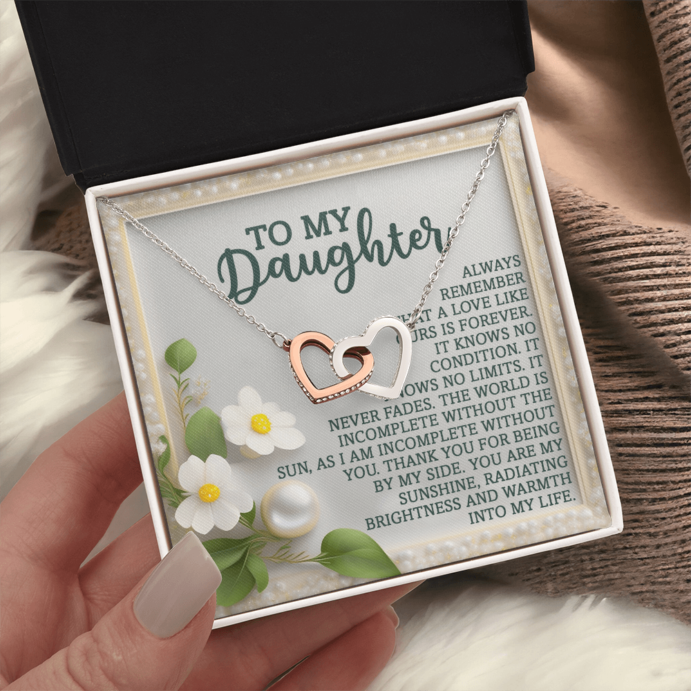 To My Daughter Necklace, Necklace For Daughter From Dad, Gifts From Mom To Daughter, Necklace For Daughter From Mom