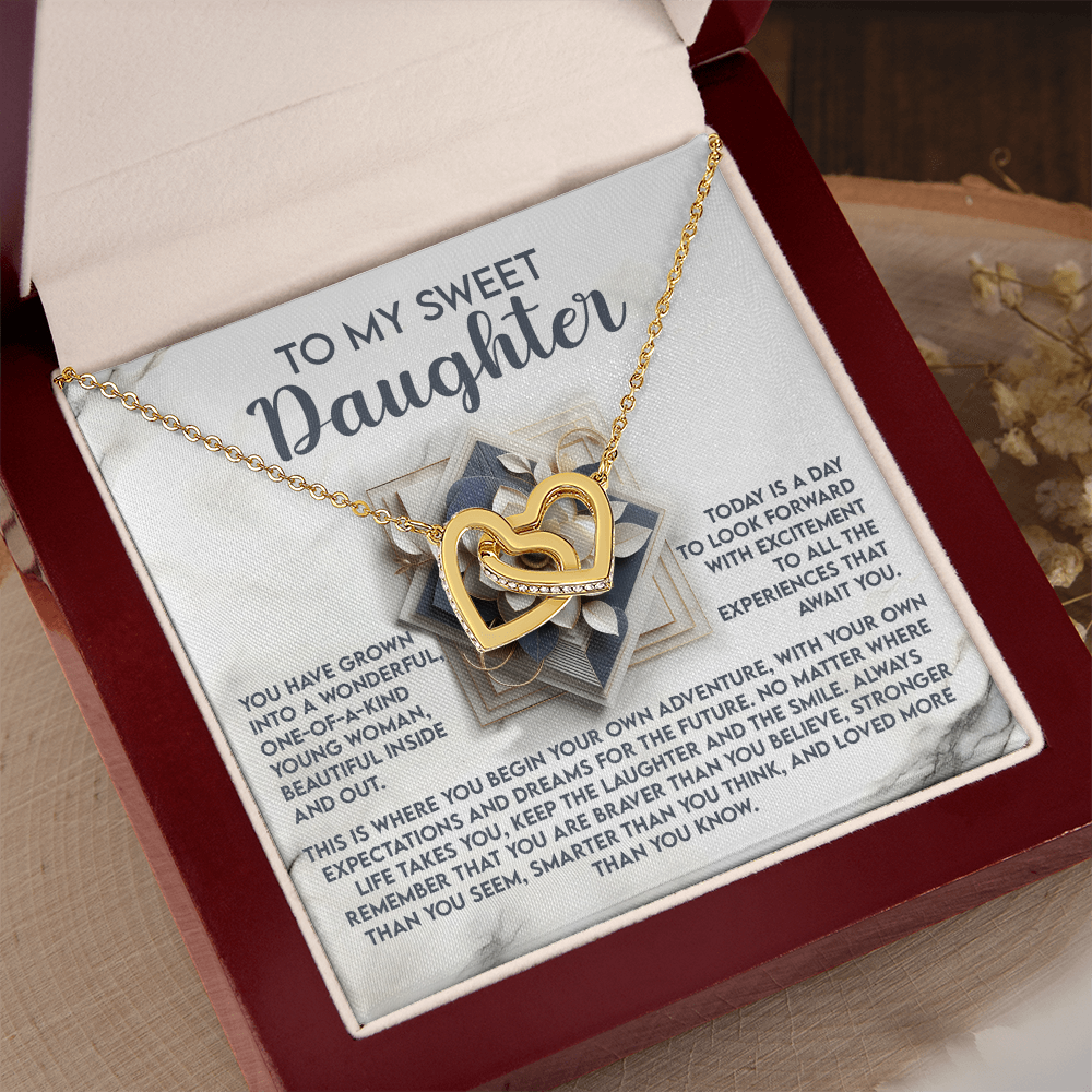 To My Sweet Daughter Necklace, Mother Daughter Necklace Gold, Gifts For Daughter From Dad, Matching Necklaces For Mom And Daughter