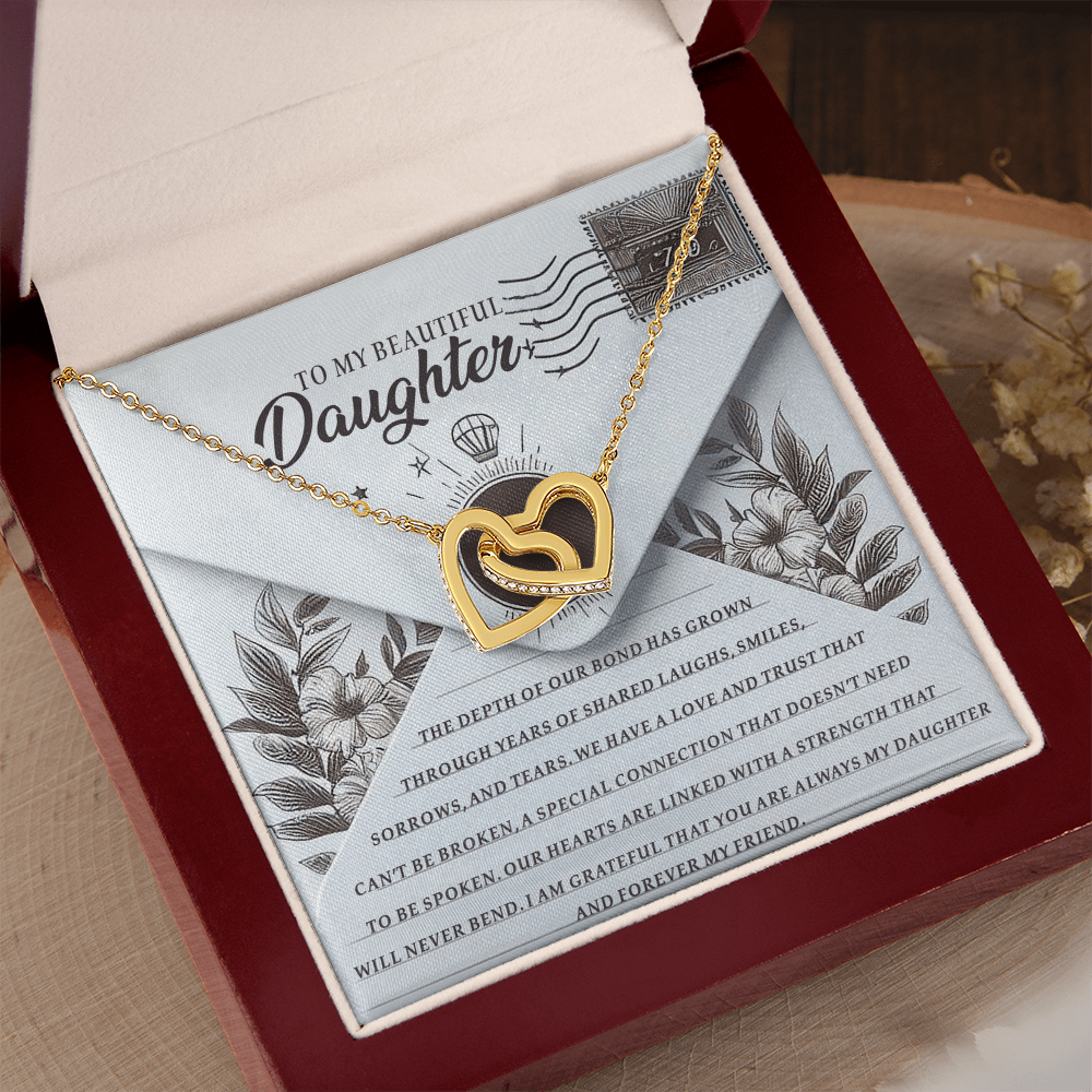 To My Beautiful Daughter Necklace, Daughter Necklace From Mom, Christmas Gift For Adult Daughter, Daughter Necklace From Mom
