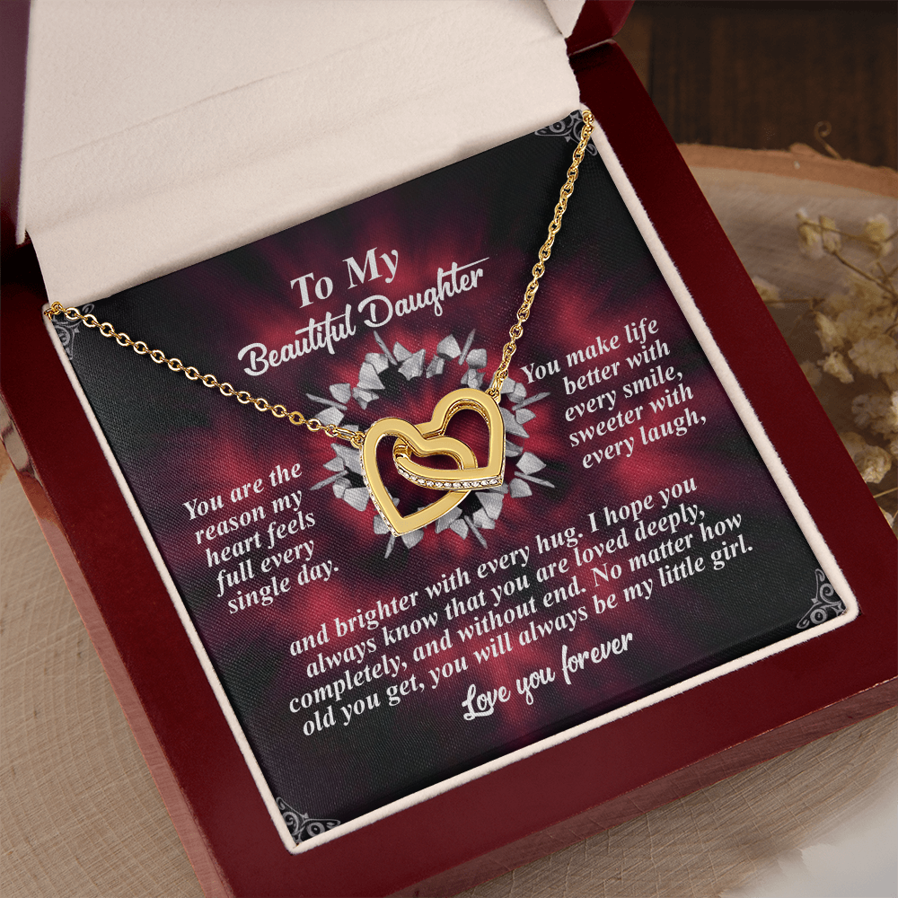 To My Beautiful Daughter Necklace, Necklace For Daughter From Dad, Gifts From Mom To Daughter, Necklace For Daughter From Mom