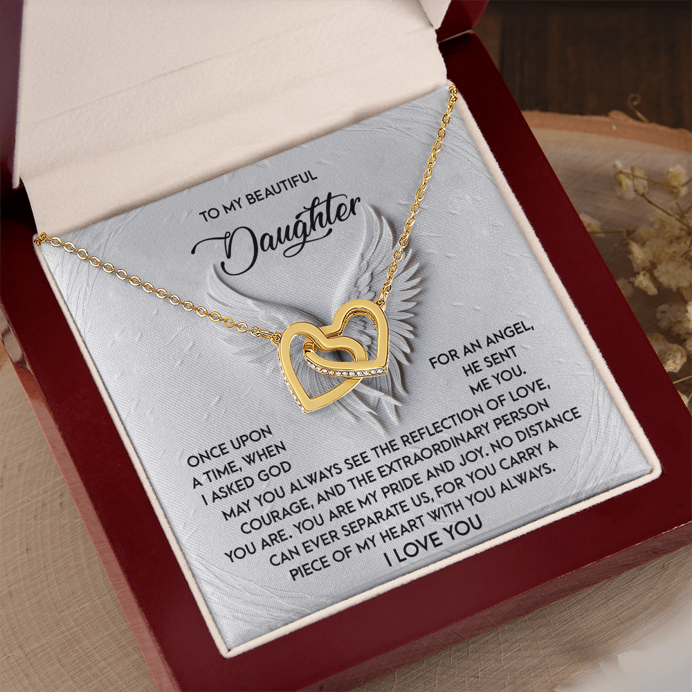 To My Beautiful Daughter Necklace, To My Daughter Necklace From Dad, Mother Daughter Gifts From Mom, To My Daughter Necklace From Mom