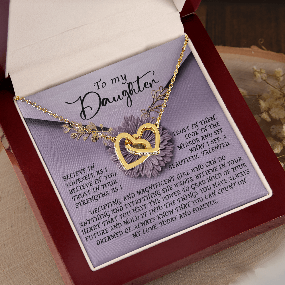 To My Daughter Necklace, Daughter Necklace From Mom And Dad, Dad To Daughter Necklace, Daughter Necklace From Mom And Dad