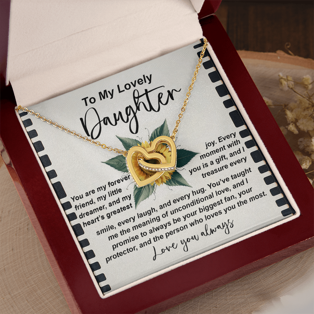 To My Lovely Daughter Necklace, Daughter Necklaces From Mom, Daughter Birthday Gifts From Mom, Daughter Necklace From Mom And Dad