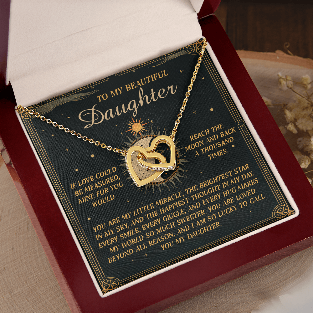 To My Beautiful Daughter Necklace, Bonus Daughter Gifts Unique, Birthday Gift For Adult Daughter, Christmas Gifts For Adult Daughter