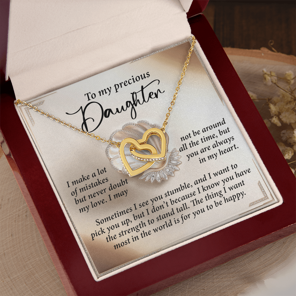 To My Precious Daughter Necklace, To My Daughter From Dad, Mother And Daughter Jewelry, To My Daughter From Mom
