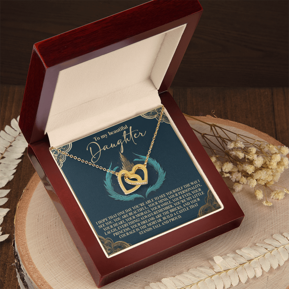 To My Beautiful Daughter Necklace, Valentine Gift For Daughter From Mom And Dad, To My Daughter From Dad, Valentine Gifts For My Daughters