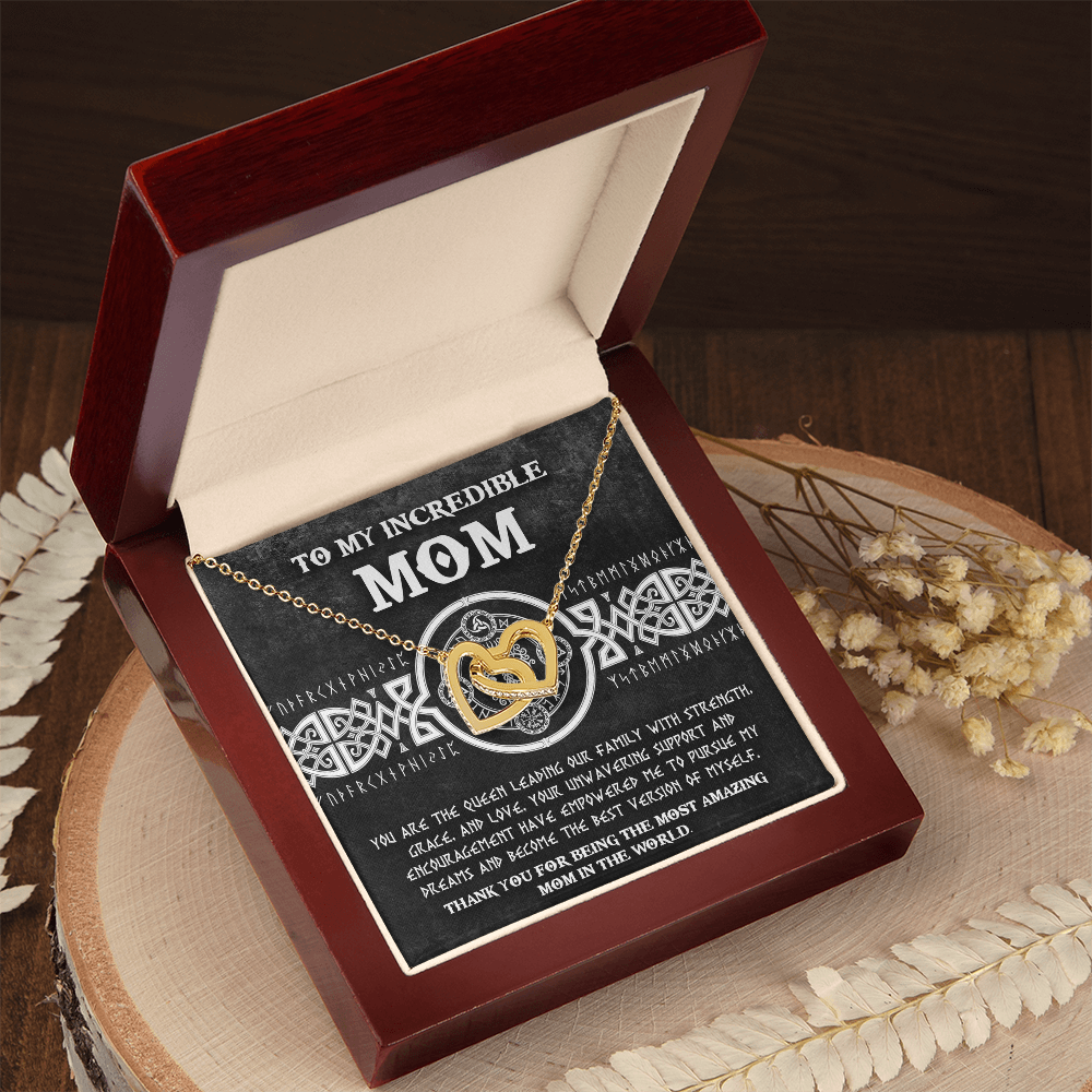 To My Incredible Mom Necklace, Necklaces For Moms From Daughters, Message Card Necklace Gift To Mom, Necklaces For Moms
