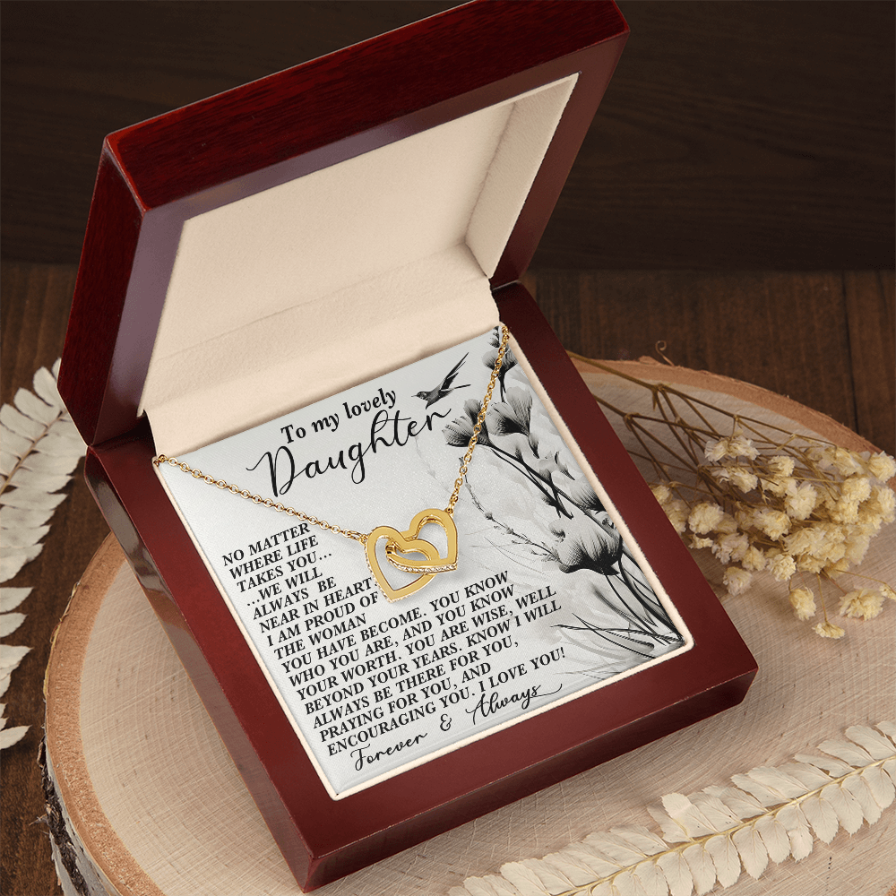 To My Lovely Daughter Necklace, Necklace For My Daughter, Mom And Daughter Gifts, Necklaces For Daughter From Dad