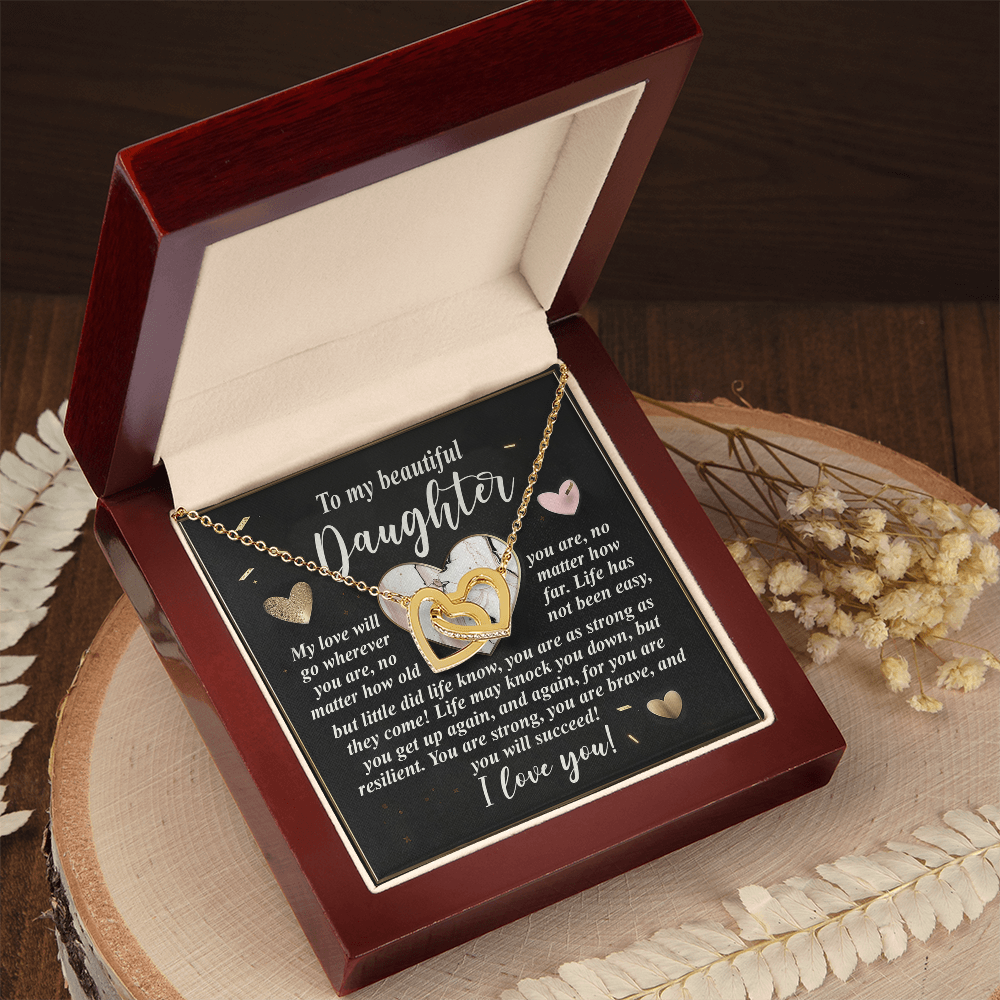 To My Beautiful Daughter Necklace, Bonus Daughter Gifts Unique, Birthday Gift For Adult Daughter, Christmas Gifts For Adult Daughter