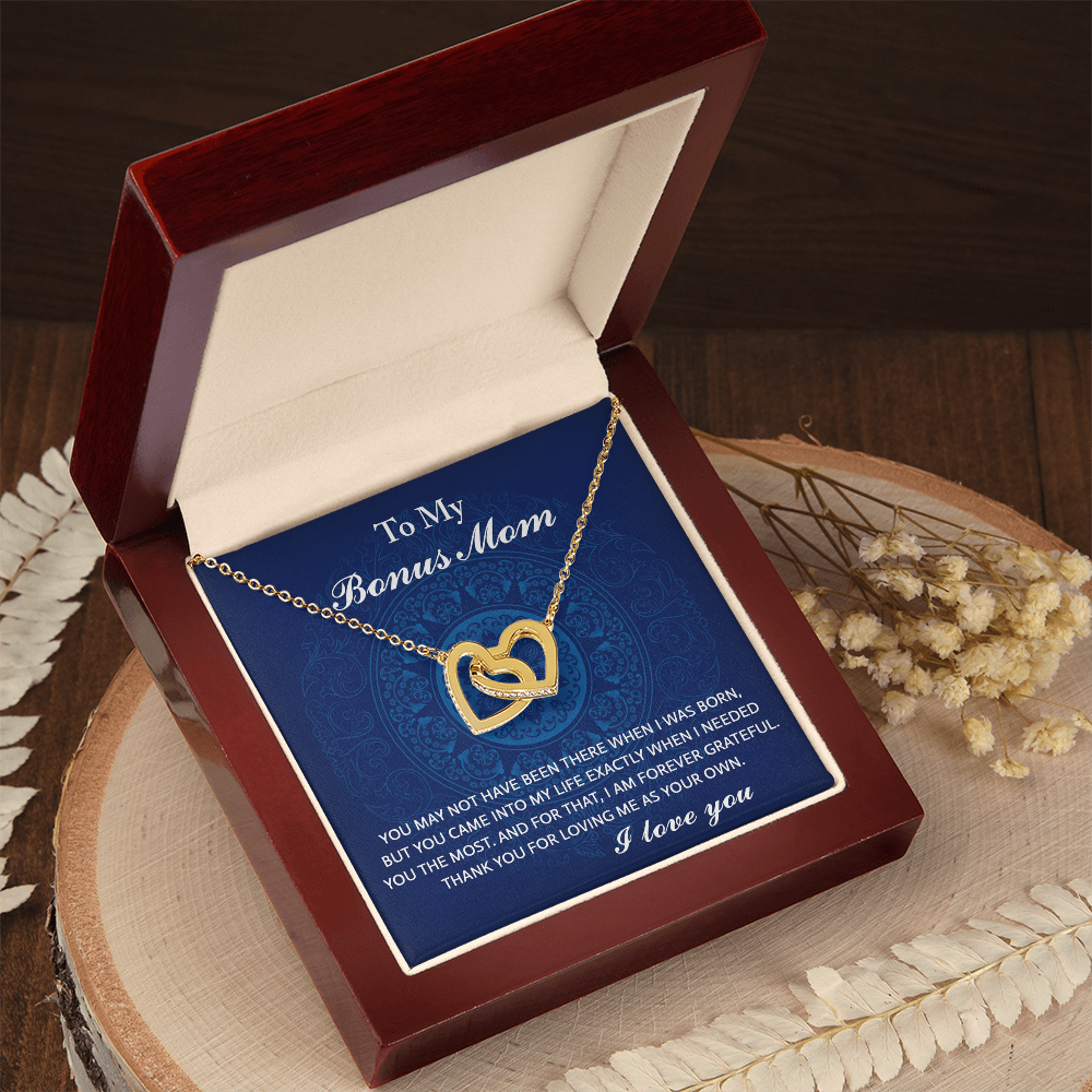 To My Bonus Mom Necklace, To My Bonus Mom On My Wedding Day, Necklace Mom And Daughter, Gifts For Mom On Mother's Day